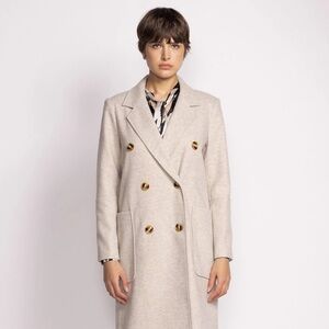 NWT long coat ivory